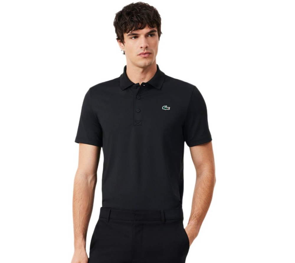 Мужское теннисное поло Lacoste Ultra Dry Stretch Golf - black