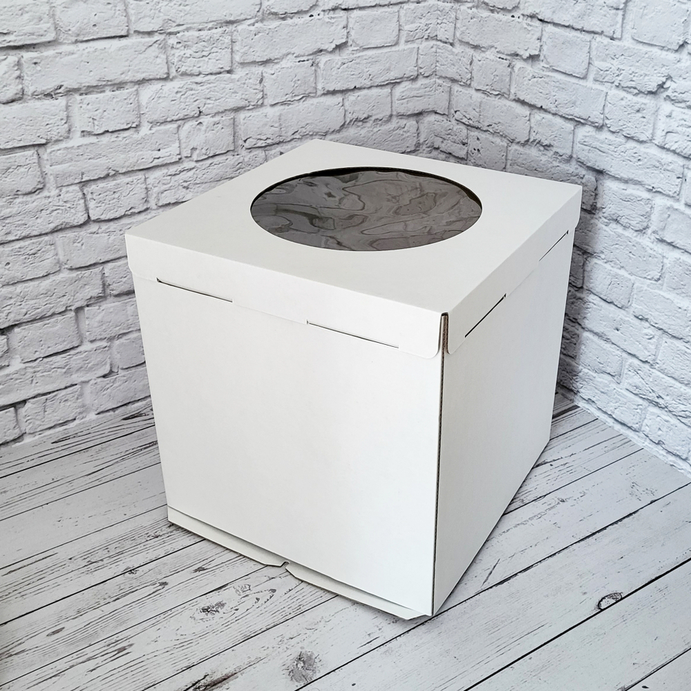 Коробка для торта 30*30*30 см (С ОКНОМ)