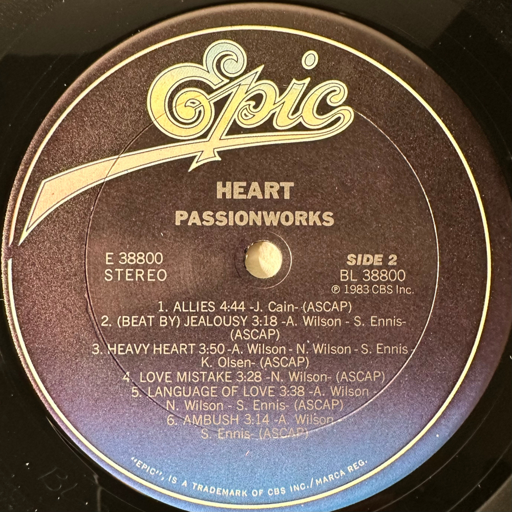 Heart ‎– Passionworks (США 1983г.)
