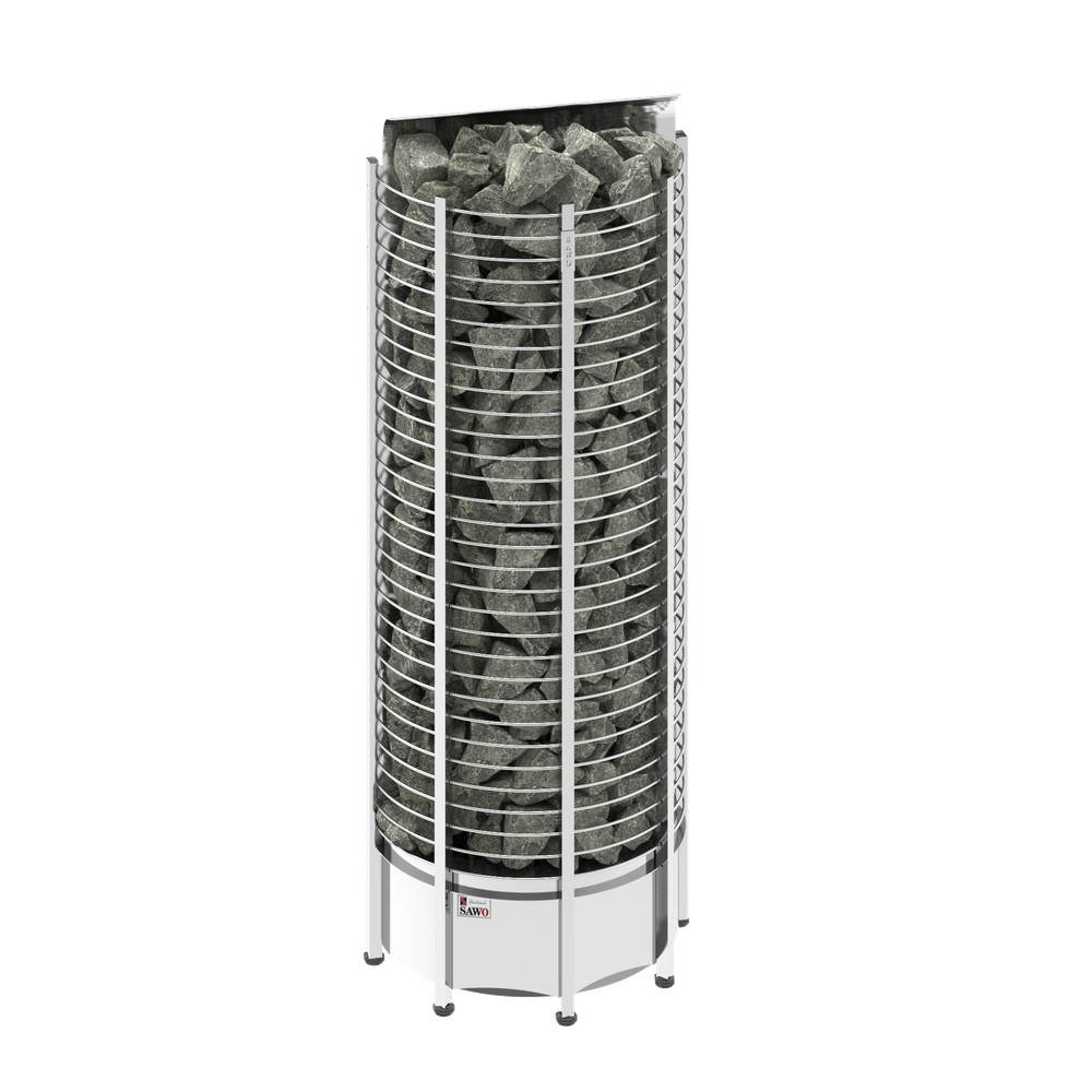 SAWO Электрическая печь TOWER вертикальная, пристенная, 8 кВт, TH6-80NS-WL, выносной пульт (пульт и блок мощности докупаются отдельно)