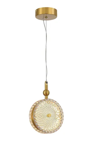 Светильник подвесной светодиодный NewRgy D2816-DW-15 BRASS, 10 Вт, латунный