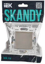 SKANDY Выключатель 1-клавишный проходной 10А SK-V02Sh шампань IEK