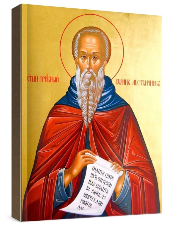 Иоанн Лествичник (рукописная икона)