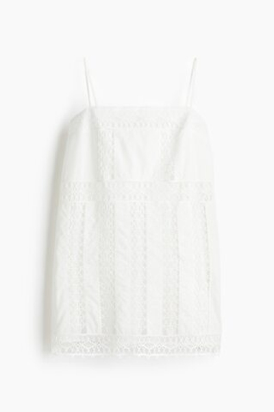 Платье с кружевными вставками — без рукавов - H&M