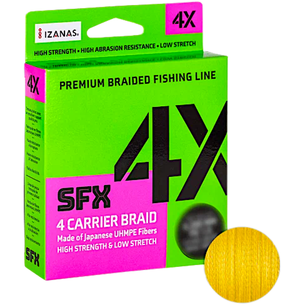 Шнур Sufix SFX 4X жёлтый 135м -