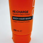 Гель для мытья тела и волос мужской SuperDry ReCharge Mandarin+Warm Amber 250 мл (Из Финляндии)