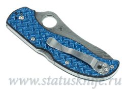Нож SPYDERCO C90GFBLPD STRETCH DAMASCUS BLUE NISHIJINфотография - 8