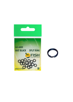 Заводное кольцо Fish Crystal  MAT BLACK SPLIT RING 6009 №8 ( 5 упаковок )