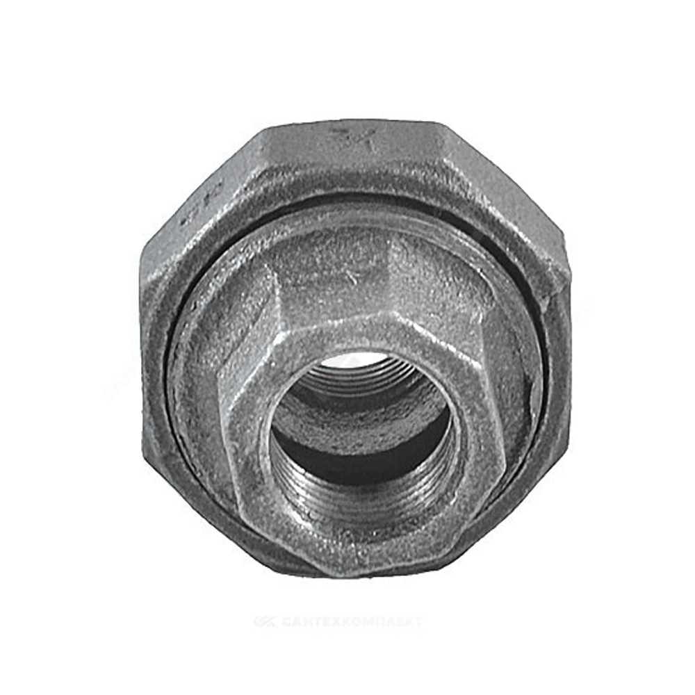 Соединитель прямой американка чугун Ду 40 (1 1/2") ВР/ВР Fittex PLUS