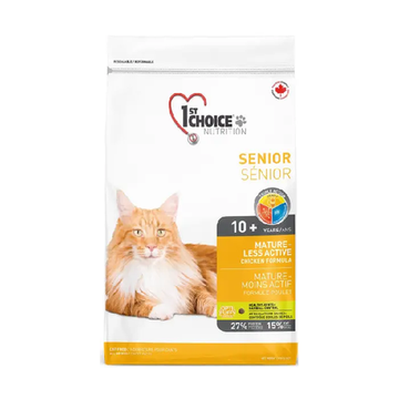 1st CHOICE корм для пожилых кошек Mature or Less Active, цыплёнок, 5.44 кг