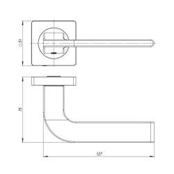 Ручка Ajax (Аякс) раздельная SPLINE JK CP-8 хром
