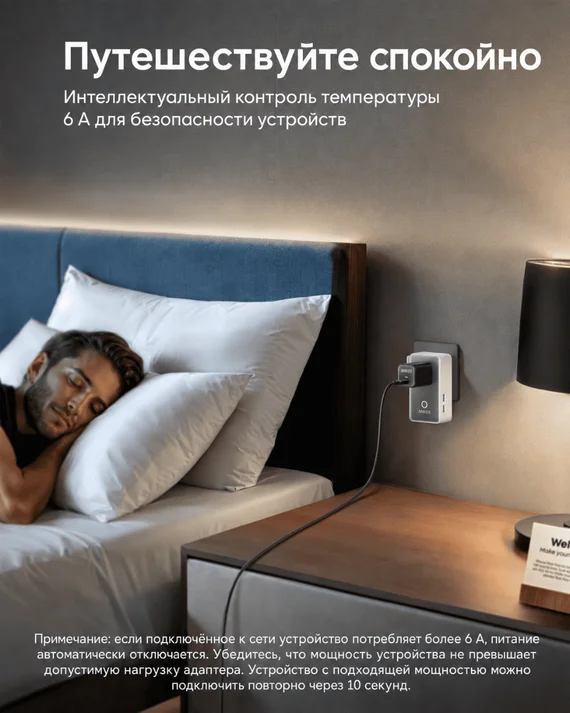 Сетевое зарядное устройство Anker Nano Travel 20W, 5 в 1 (A9215) белый (White)