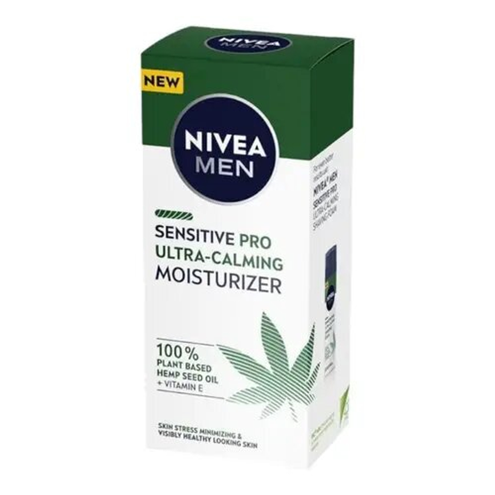 Крем увлажняющий NIVEA Men для чувствительной кожи с витамином Е и маслом кнопли, 75 мл (Германия)