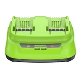 Ультрабыстрое двойное зарядное устройство Greenworks G24X2C8, 24V, 8A (2958807) — фото 6