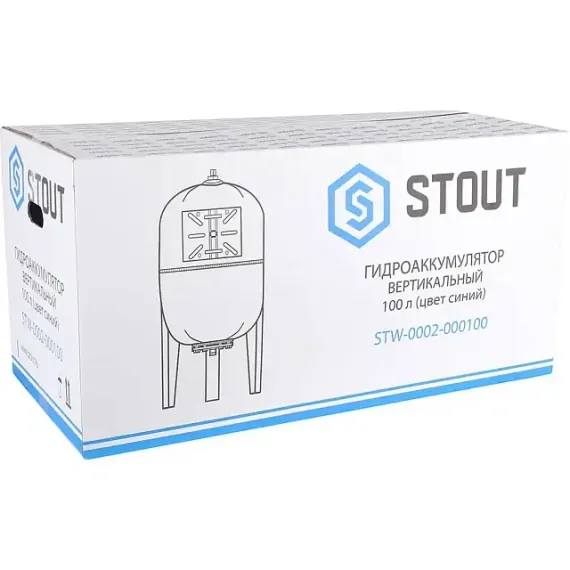 Гидропневмобак STOUT 100л вертикальный 26804