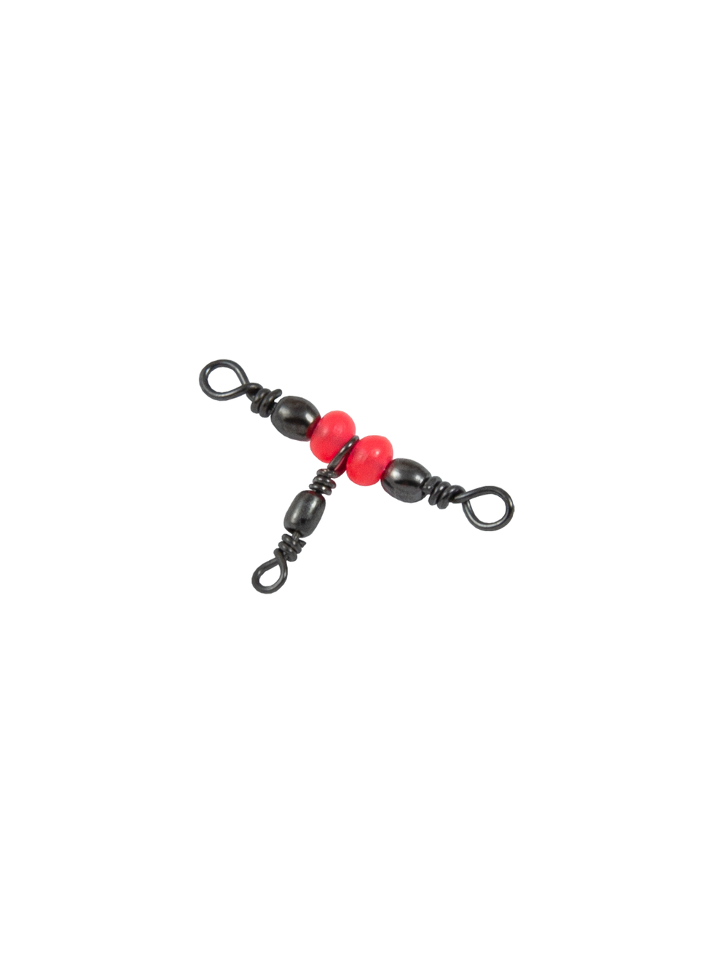 Вертлюжок рыболовный Fish Crystal  на три направления (красная бусина) TRIPLE SWIVEL 1706 12х14 (5 упаковок)
