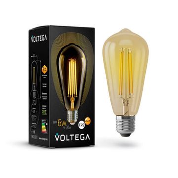 Светодиодная лампа Loft Led ST64 6W 2800K E27 (5526) VG10-ST64Gwarm6W Voltega