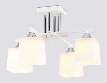 Люстра на штанге со стеклянными плафонами 4*E27 TR303041 белый Traditional Loft Ambrella