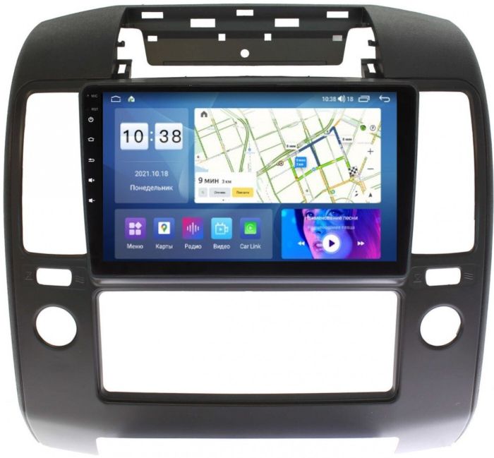 Магнитола для Nissan Navara D40 2004-2008 кондиционер - Parafar PF900FHD на Android 13, CarPlay, 4G SIM-слот