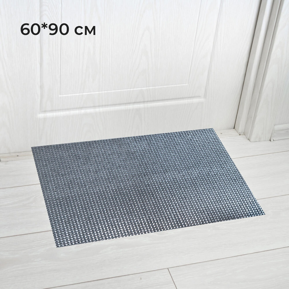 Коврик 60*90см "Травка" щетинистое покрытие, серый