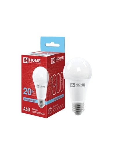Лампа светодиодная LED-A60-VC 20Вт грушевидная 6500К холод. бел. E27 1900лм 230В IN HOME 4690612020310