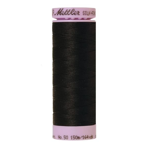 Нитки хлопковые Mettler Silk-Finish Cotton 50 (150 м), 5 кат. | цв. 4000 черный