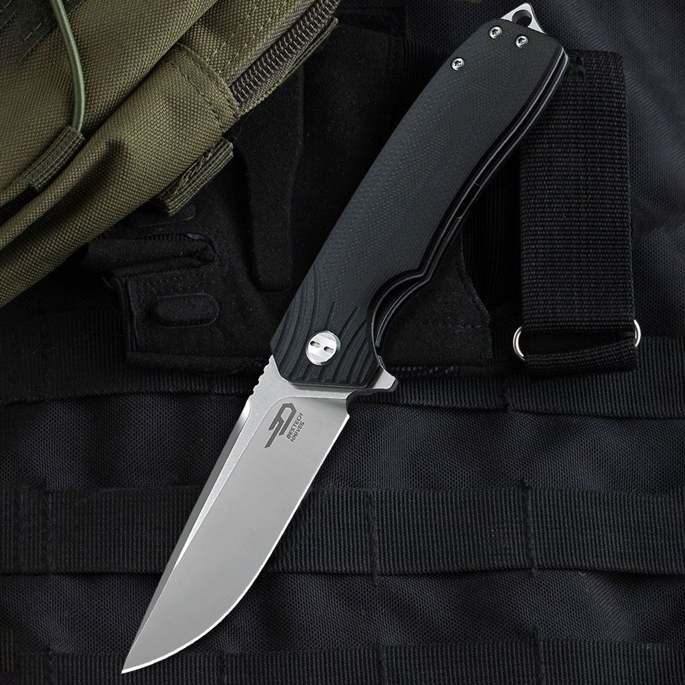 Нож туристический Bestech Lion сталь D2, рукоять G10 черная