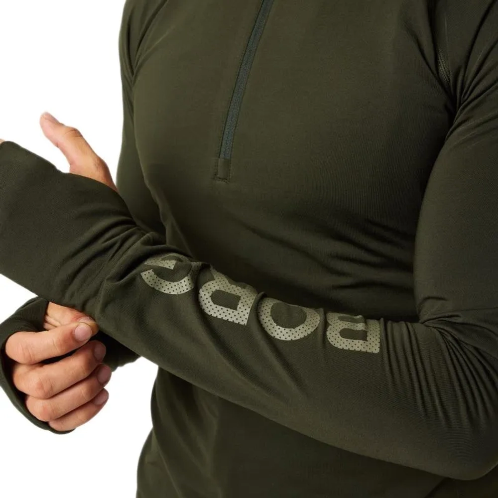Мужская теннисная футболка с длинным рукавом Björn Borg Midlayer Half Zip - rosin