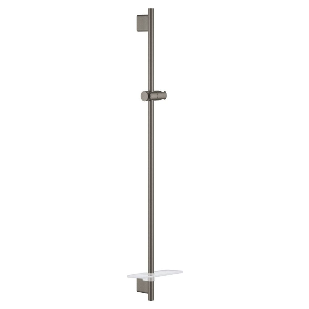 Душевая штанга GROHE RainShower SmartActive, 900 мм , полочка, металлические крепления, регулируемая глубина, поворотный держатель, цвет: темный графи