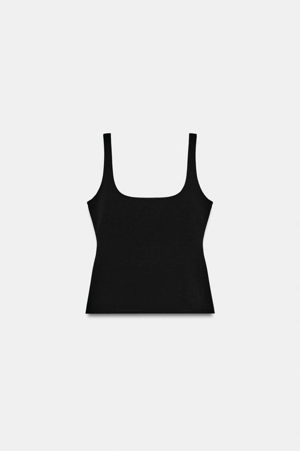 ZARA ЭЛАСТИЧНЫЙ ТОП-КОРСЕТ, ЧЕРНЫЙ