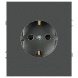 Розетка ЭРА Arktik 16-2101-06 с заземлением 2P+E Schuko 16А-250В графит | Эра Arktik