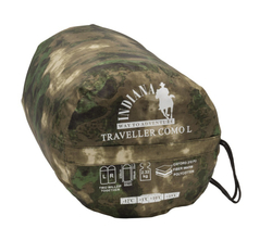 Спальный мешок одеяло с подголовн. INDIANA TRAVELLER Camo 230+35*90 (-12) R-zip