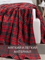 Плед "Дальняя дорога" 130х150см, цв.красный, флис
