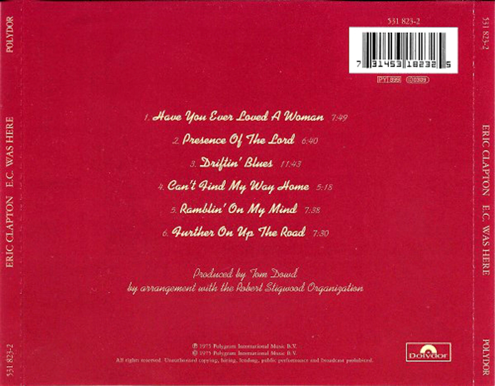 Eric Clapton / E.C. Was Here (CD)
