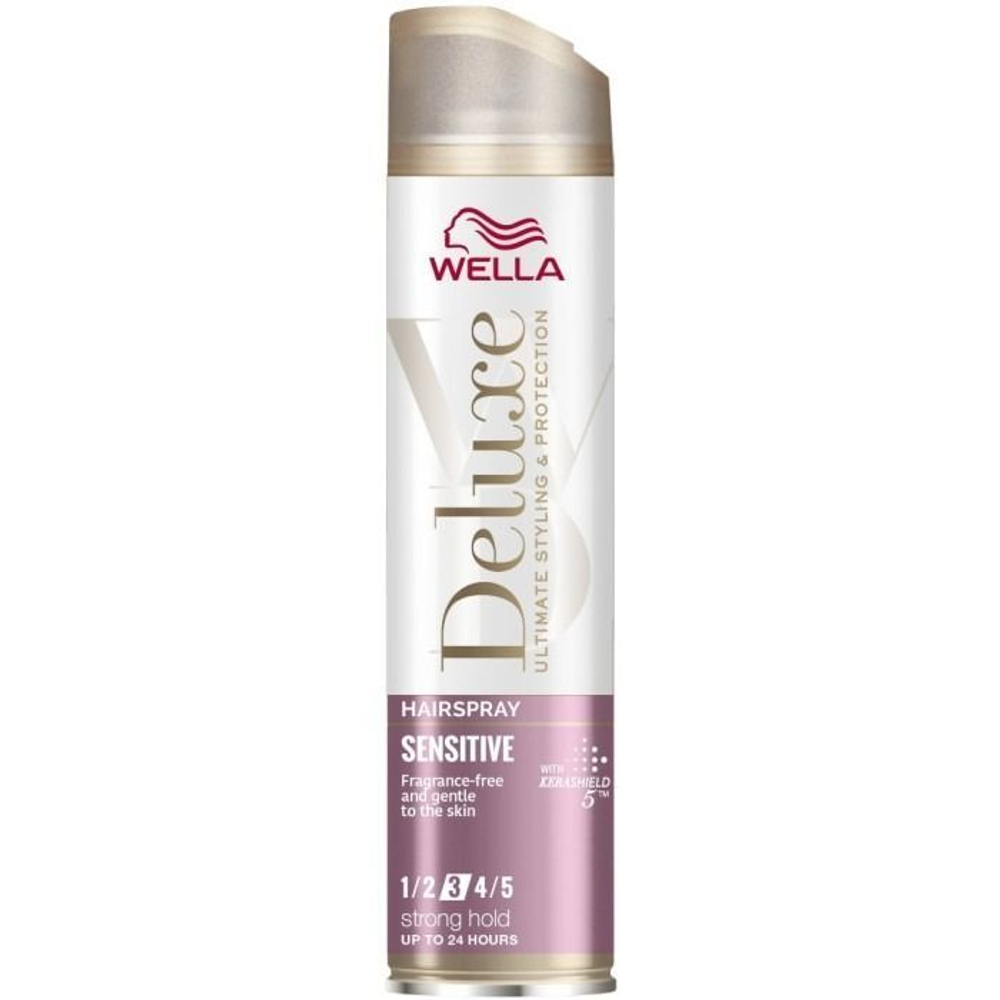 Лак для волос Vella Deluxe Sensitive Strong сильной фиксации 24ч 250 мл (Франция)