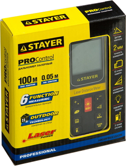 STAYER 100 м, лазерный дальномер, Professional (34959)