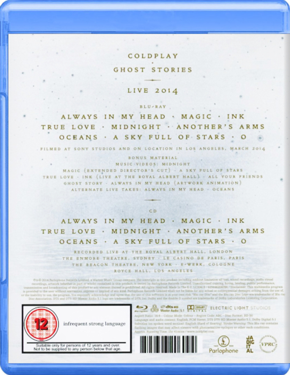Coldplay / Ghost Stories - Live 2014 (Blu-ray+CD)
