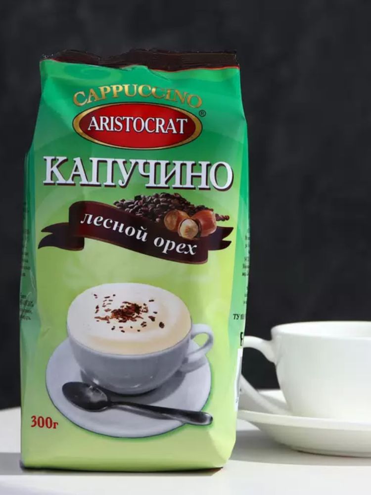 Растворимый кофе Aristocrat Капучино Лесной орех 300 г x 2 шт