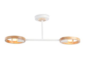Потолочный светильник со сменной лампой 2*Е27 TR8243/2 WH/LWD белый/светлое дерево Traditional Ambrella