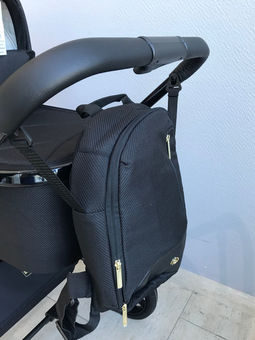 Коляска детская Peppy Monaco 2 в 1 Royal black (черный), рама черный глянец