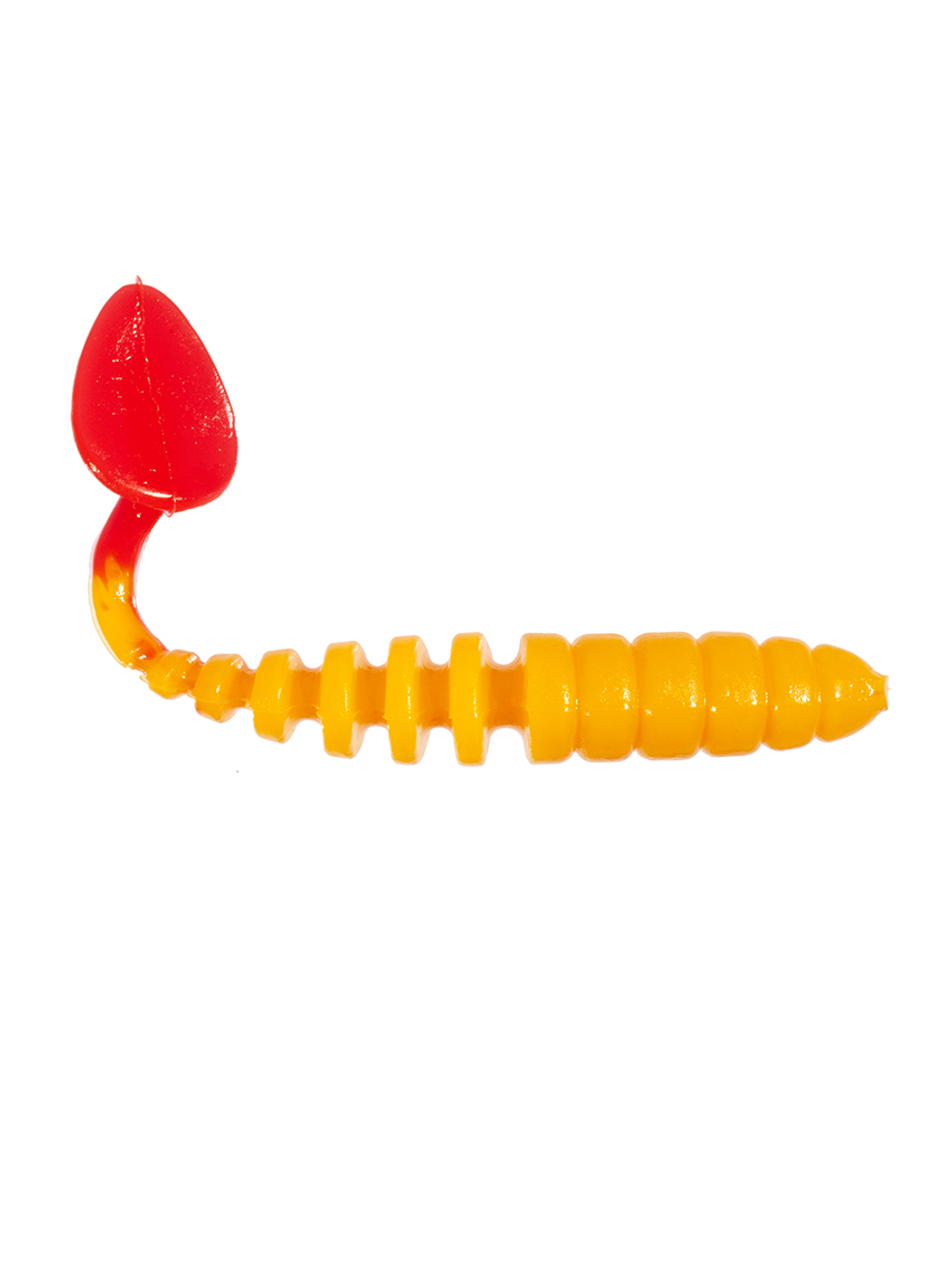 Приманка ZUB-SHAD  90мм(3,5")-5шт, (цвет 011) желтое тело - красный хвост