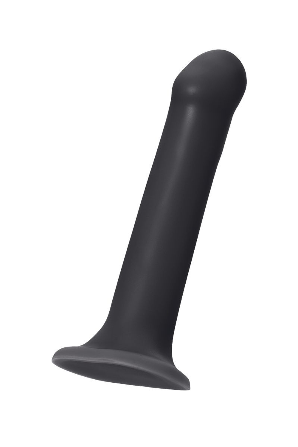 Черный фаллос на присоске Silicone Bendable Dildo L - 19 см. (Цвет: черный)
