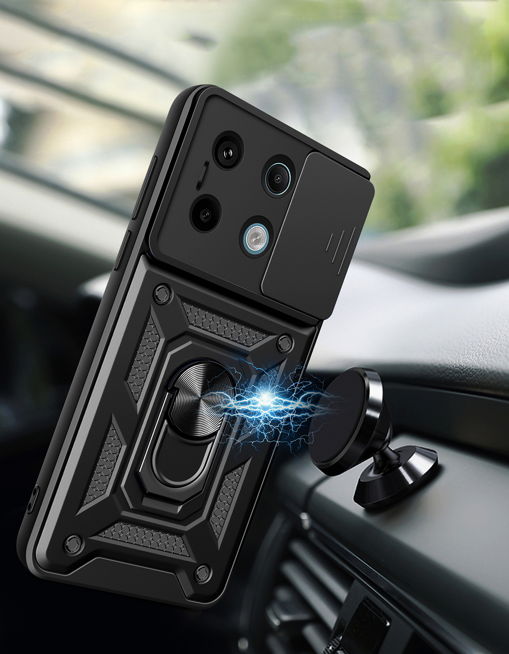Чехол с кольцом Bumper Case для Poco X6