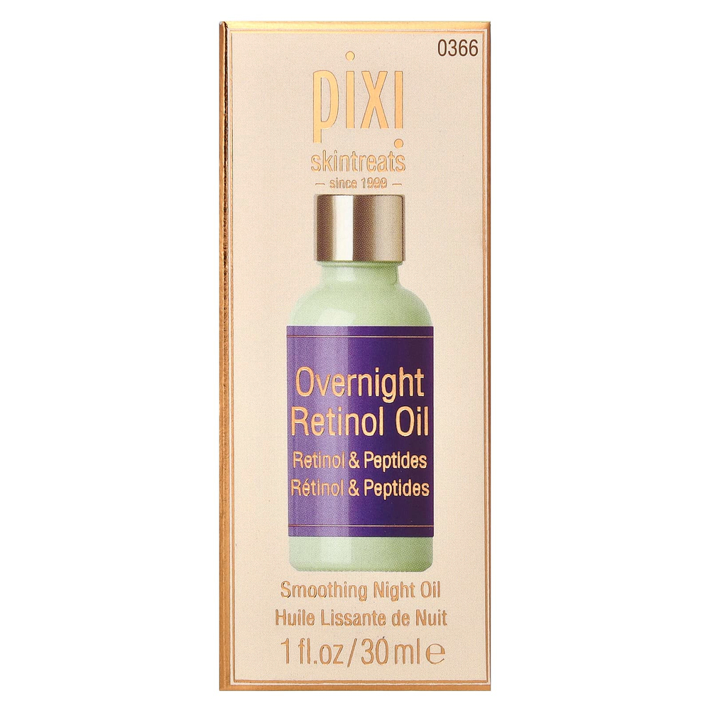 Pixi Beauty, Overnight Retinol Oil, разглаживающее ночное масло с ретинолом, 30 мл (1 жидк. унция)