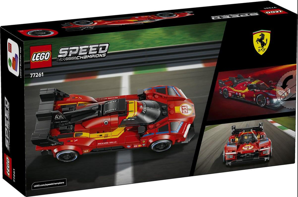 Конструктор Лего Спид Чемпионс Ferrari 499P 77261 | LEGO Speed Champions Ferrari гоночный автомобиль 329 деталей | 9+