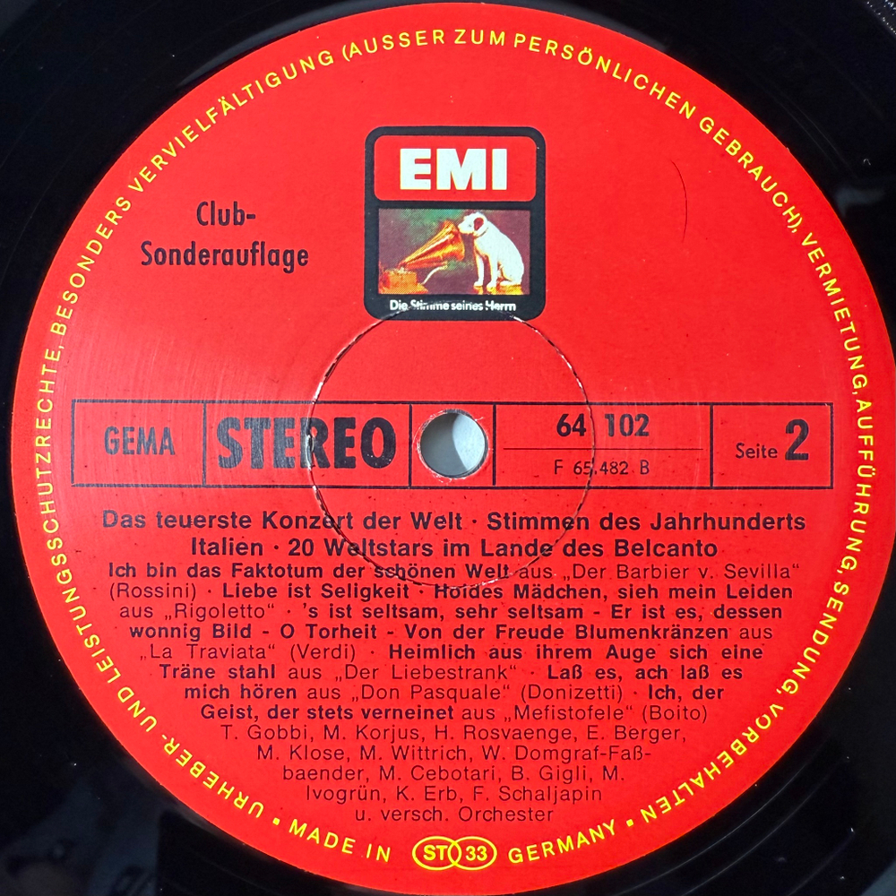 Сборник Das Teuerste Konzert Der Welt (Stimmen Des Jahrhunderts) 3LP (Германия 1975г.)