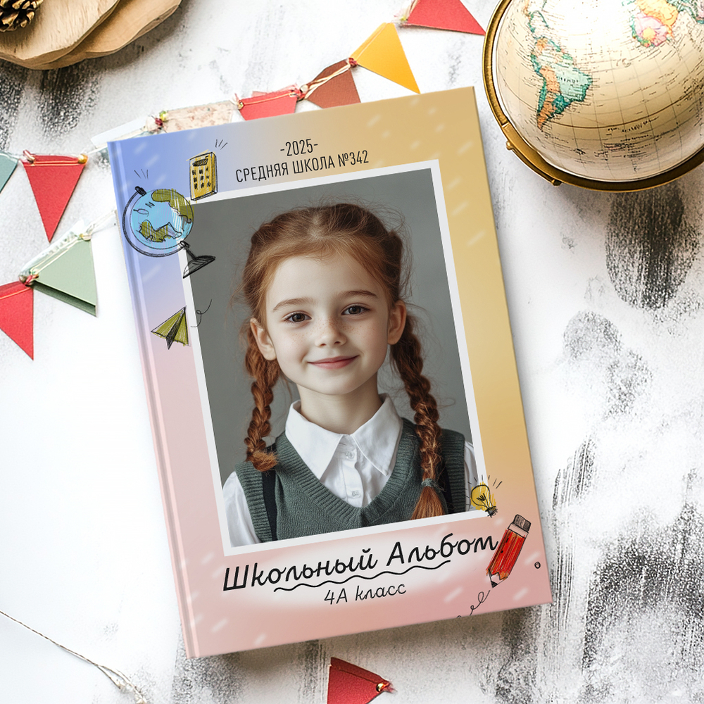 PSD-Шаблон фотокниги "Карандаш"