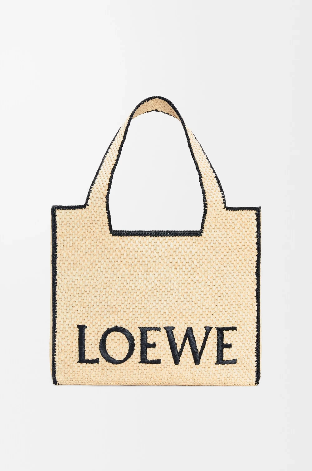 Loewe Большая сумка-тоут Font из рафии, натуральный