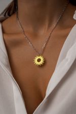 Колье Солнце, позолота / Helios gold