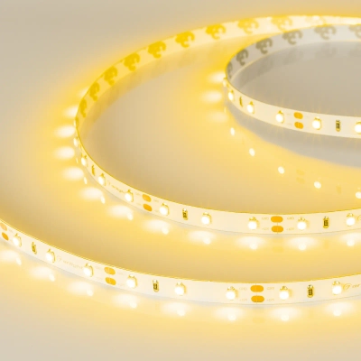 Лента RT-A60-8mm 12V Yellow (4.8 W/m, IP20, 2835, 5m) (Arlight, Открытый)